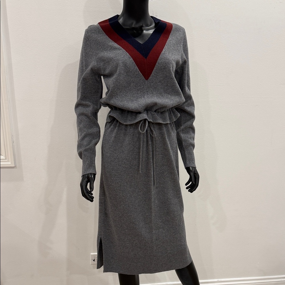 Sandro Paris Grey Wool Knit Dress – Size 36 (US 4) – New